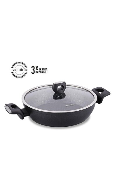 KORKMAZ وعاء نورا جرانيت قصير A2945 مقاس 28×7