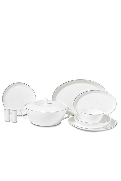 KORKMAZ Lines Collection 58 Parça Yuvarlak Yemek Takımı A8264