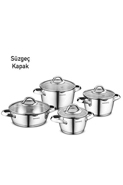 KORKMAZ Vertex 8 Parça Tencere Seti A1973