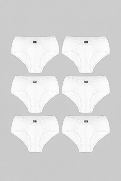 CNT Chiloți albi pentru băieți, 100% bumbac, pachet de 6