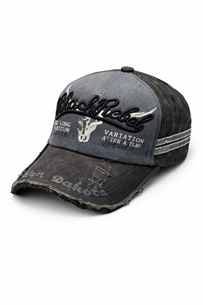 ZERAMİNE Eskitme Vintage Retro Cap Şapka Pamuklu
