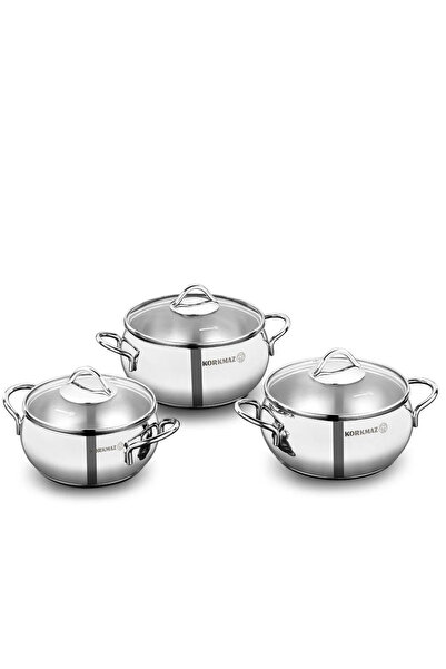 KORKMAZ A1801 طقم أواني طهي Chubby Jr من 6 قطع