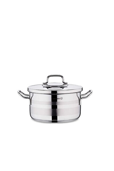 KORKMAZ قدر طهي أسترا ٢ من الفولاذ المقاوم للصدأ. سعة ٢٠×١١.٥ سم/٣.٣ لتر / A٢٠٢٣