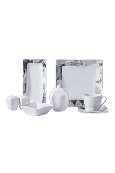 KORKMAZ Link Collection 28 Parça Kare Kahvaltı Takımı A8676