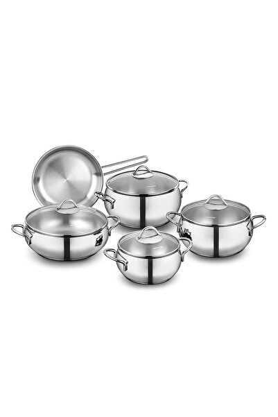 KORKMAZ Tombik 9 Parça Tencere Seti A1800