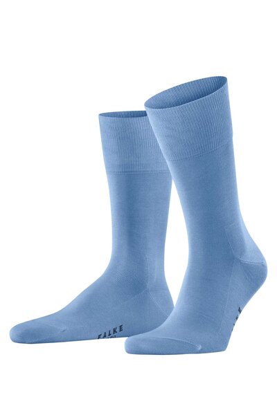 FALKE Herren Socken - Tiago, Strümpfe, Baumwolle, Logo, lang, einfarbig