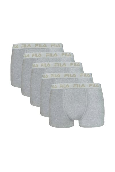 FILA Herren Boxer Şort, 5'li Paket - Logobund, Urban, Pamuklu Streç, einfarbig