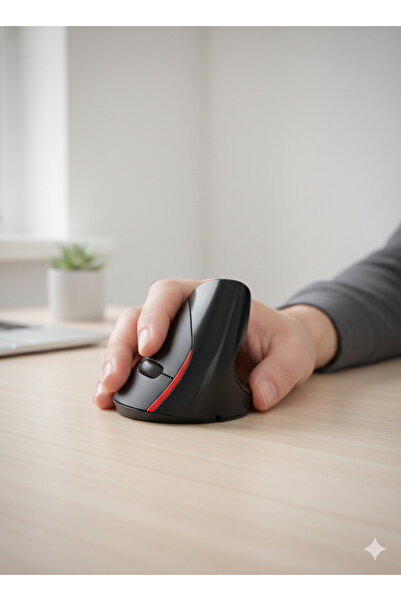 Zilvana Ergonomik Sessiz Kablosuz Mouse – 2.4G Bağlantı | 1600 DPI | Siyah