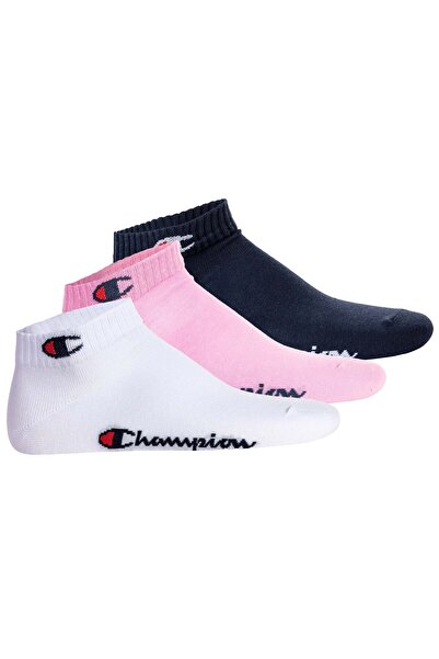 Champion Unisex-Socken, 3er-Pack – Viertelsocken, Basic, Logo