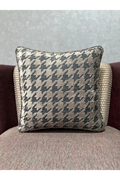 Fabricland Keten Dokuma Geçişli Exclusive Kare KIRLENT KILIFI (Çift Taraflı D...