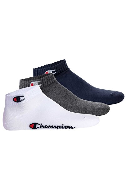 Champion Unisex-Socken, 3er-Pack – Viertelsocken, Basic, Logo