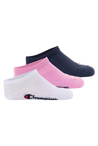 Champion Kinder 3er-Pack Sneakersocken – Logo, einfarbig
