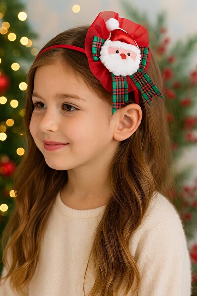 VİTRİNMİXMİNİ 100% Handmade Christmas Girl's Crown with Santa Claus Figure - ...