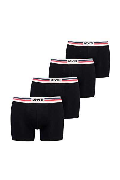 Levi's 4er-Pack Herren-Boxershorts – Sportbekleidung mit Logo, Bio-Boxershorts