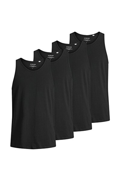 Jack & Jones JACK&JONES 4er-Pack Herren Tanktop – JACBASIC Plus Size Baumwoll...
