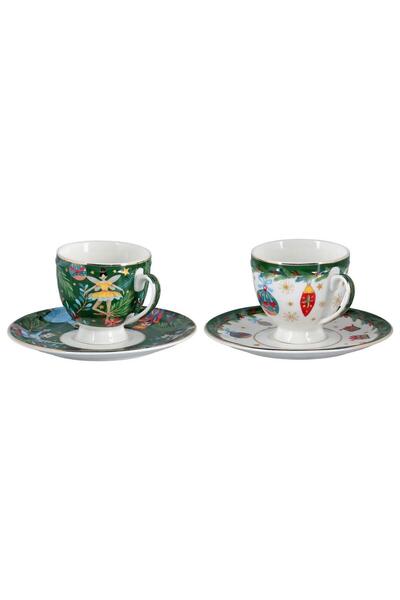 Lucky Art Jollina Bone 2-Piece Coffee Cup Set 110Cc