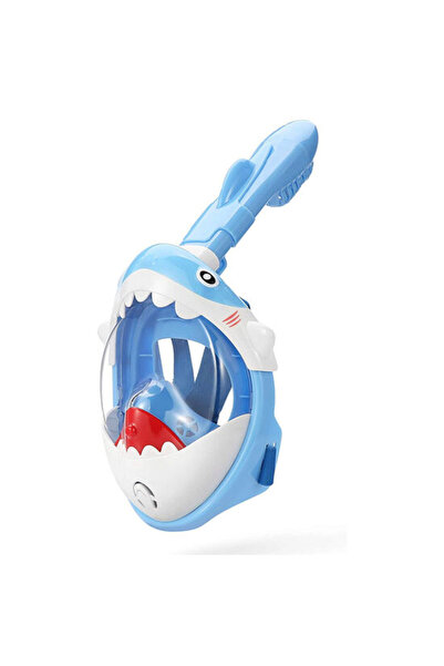 Strend Pro Snorkeling mask with detachable shark design for kids, blue