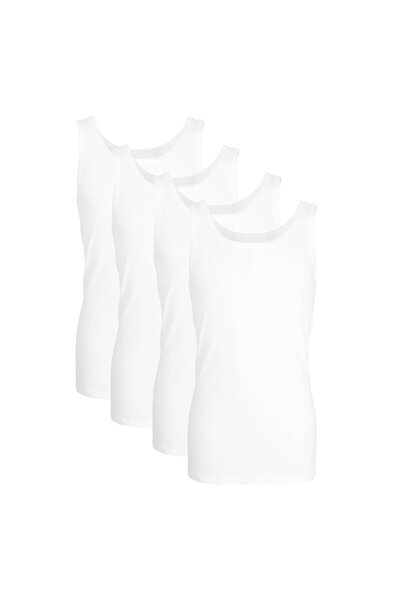 Götzburg Herren Unterhemd 4er Pack - Feinripp, Unterwäsche Set, Pure Cotton