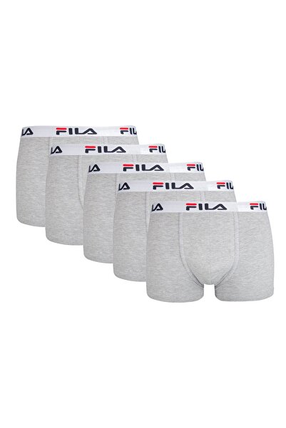 FILA Herren Boxer Şort, 5'li Paket - Logobund, Urban, Pamuklu Streç, einfarbig