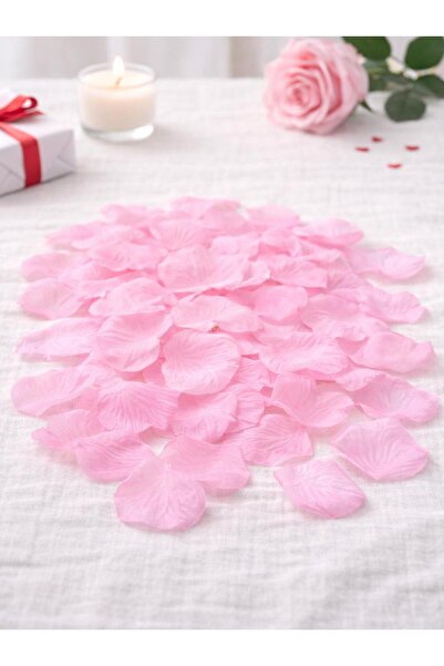 Parti Adresi Pembe Gül Yaprağı Sevgililer Günü Romantik Süsleme Dekor