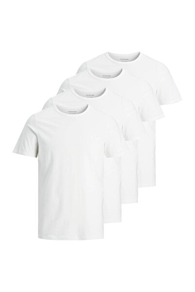 Jack & Jones JACK&JONES Herren T-Shirt, 4er Pack - JACBASIC CREW NECK TEE, Ku...