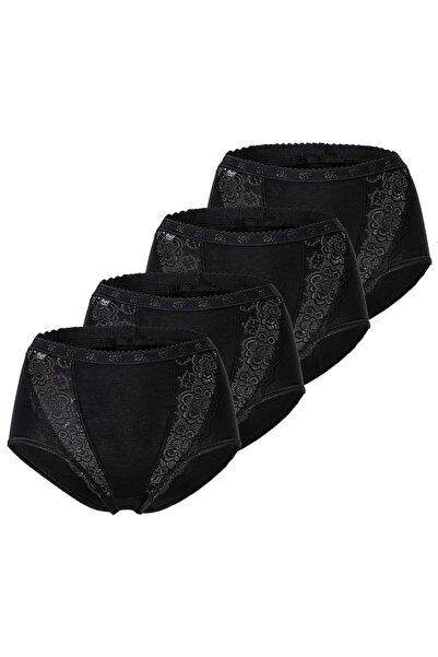 SLOGGI Stilvoller Damen-Slip – lang, 4er-Pack, Einfarbig