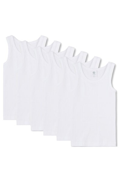 Sanetta Jungen Unterhemd 6er Pack - Shirt ohne Arme, Tank Top, Basic, Organic...