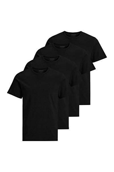 Jack & Jones JACK&JONES Herren T-Shirt, 4er Pack - JACBASIC CREW NECK TEE, Ku...