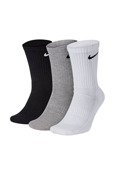 Nike Unisex 3er Pack Sportsocken - Everyday, Cotton Cushioned Crew, einfarbig