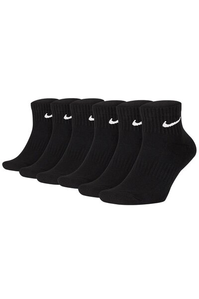 Nike Unisex 6'lı Paket Spor Çorap - Günlük, Pamuklu Yastıklı Bilek, einfarbig