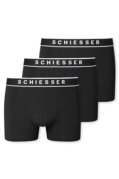 Schiesser Herren-Shorts im 3er-Pack – Serie „95/5“, Logo-Pack, S-XXL