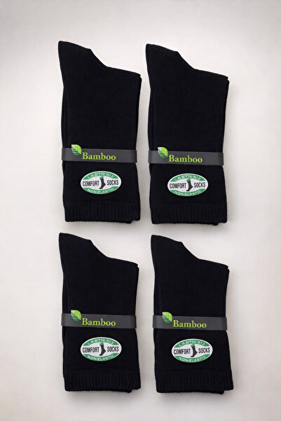 hefox 4 Çift Erkek Lastiksiz, Burun Dikişsiz Bambu Diyabetik Premium Şeker Ço...