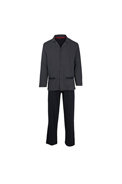 Götzburg Herren Schlafanzug Set - lang, Baumwolle, gemustert