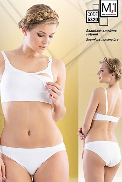 Emay 5320 Lace Breastfeeding Bra White