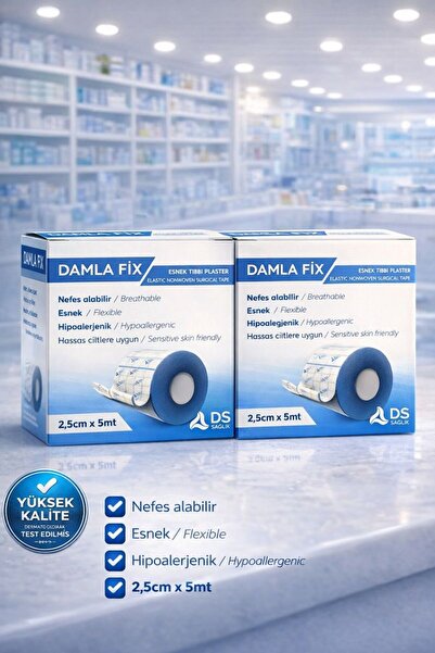 DS Sağlık Esnek Tıbbi Flaster 2,5Cm*5 Metre 2 ADET