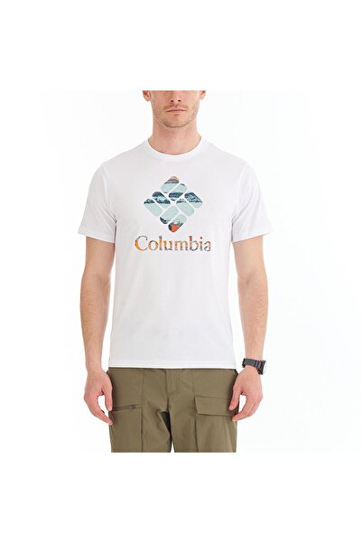 Columbia CS0242 CSC M STACKED HYPER NATURE SS TEE Λευκό