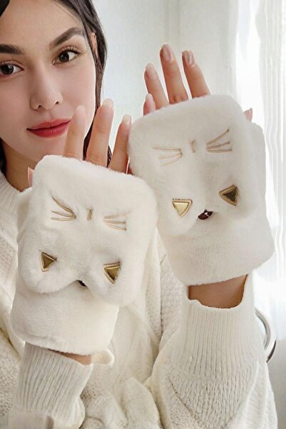 Ecrou Cute Cat Winter Gloves