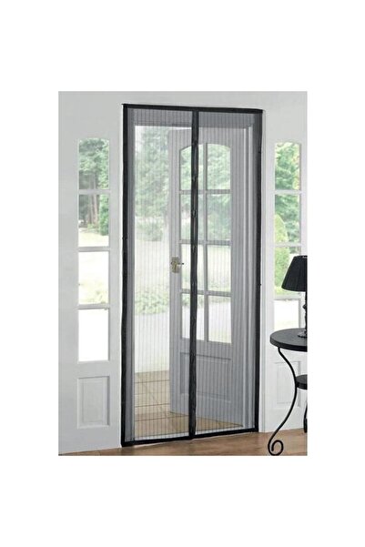 Strend Pro Plasă pentru ușă anti-insecte cu magnet, neagră, 220 x 120 cm