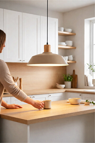 HOMİNG Country İskandinav Tarz Metal Sarkıt Bej 242391