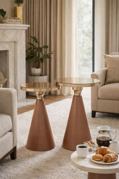 Valda LUMA 2 Lİ KAHVE ÜSTÜ GOLD ZİGON