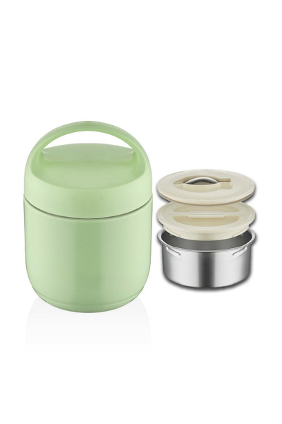 Vagonlife حاوية تخزين فولاذية بقسمين 1200 مل BL10104