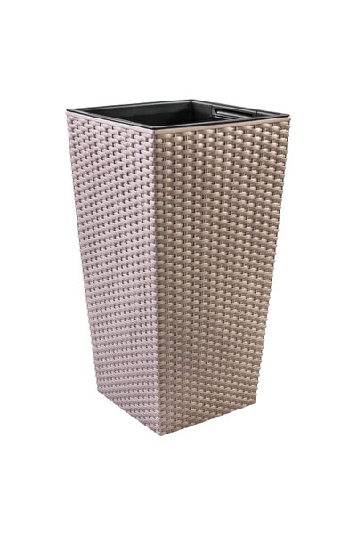 Prosperplast Ghiveci decorativ pentru flori Prosperplast, aspect ratan, 22.6 ...