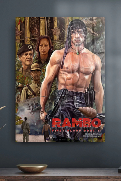 Decovetro Stakleni sto Rambo filmski poster