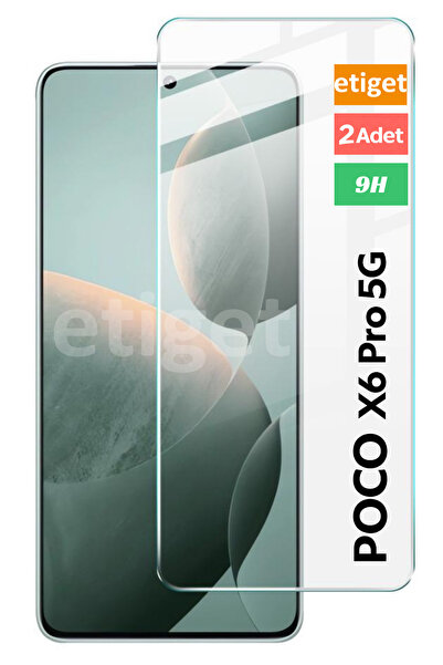Etiget Xiaomi Poco X6 / X6 Pro Temperli 9h Cam Ekran Koruyucu (2 ADET)