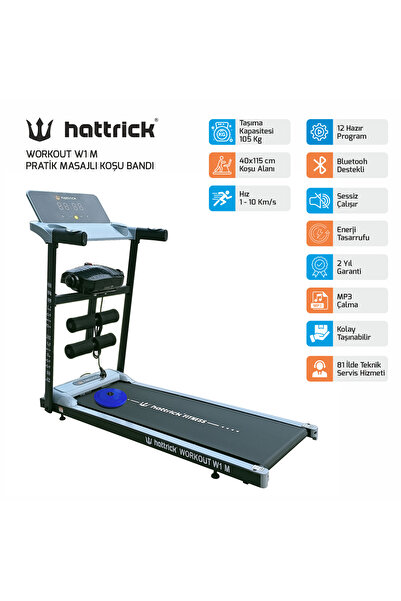 Hattrick Workout W1 M Pratik Masajlı Koşu Bandı 2.25 Hp