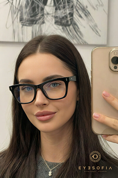 Eyesofia نظارات Iris للجنسين باللون الأزرق مع فلتر الضوء الأزرق