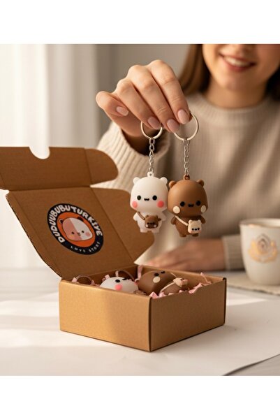 DUDUUBUBUTURKİYE Dudu ve Bubu Bel Çantalı Set Figür Anahtarlık (KUTULU ve Sür...