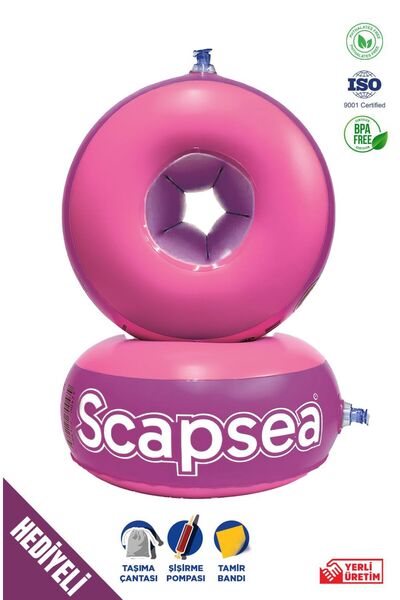 scap sea Scapsea Çocuklar İçin İçi Dolgulu Yüzme Kolluk 10- 40KG 2-12 Yaş Pem...