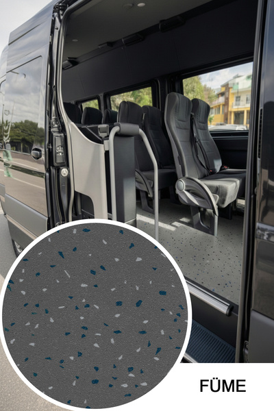 SAYIN TEKSTİL Taban Muşambası - Sprinter Desenli - KOYU GRİ - 200 cm