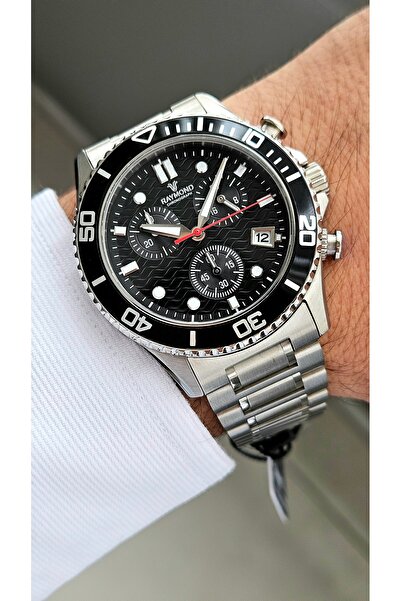 Raymond ساعة يد رجالية RYM-2332-SS-BK